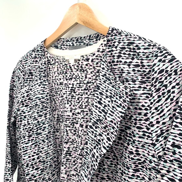 COS 2 Piece Multi-Color Short Sleeve Sweater and Lightweight Jacket Size 4 - Picture 2 of 15